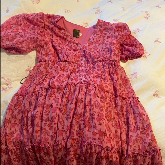 Taylor floral pink dress midi - Picture 8 of 10